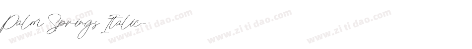PalmSprings Italic字体转换